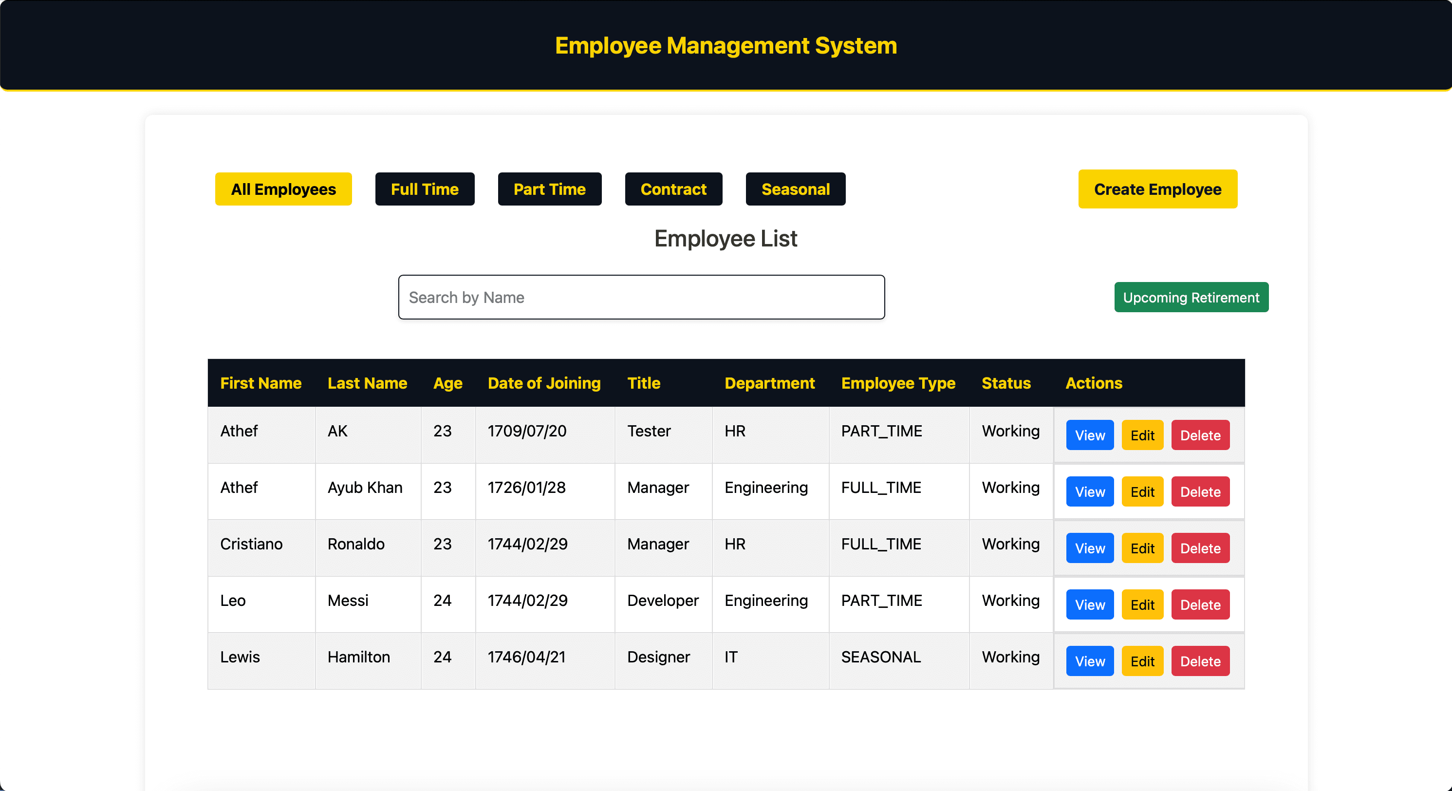 Employee Management System