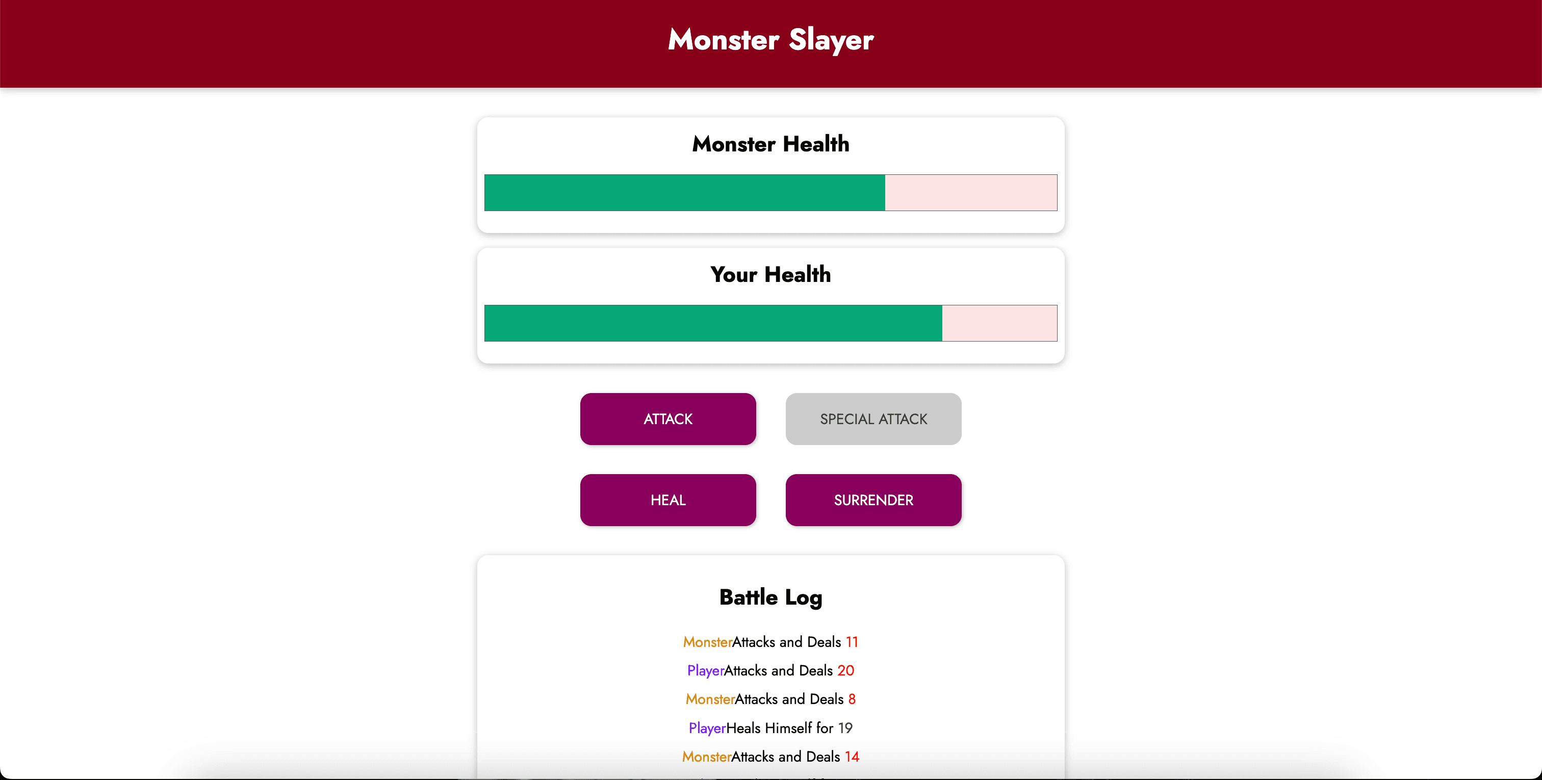 Monster Slayer Game
